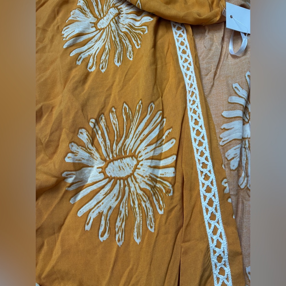 Sonoma Yellow Floral Print Lightweight Kimono 💛 - Picture 7 of 12